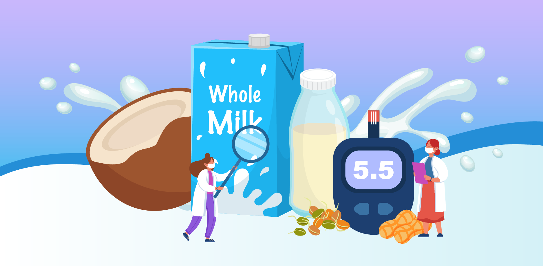 How Much Sugar Is in Milk? Best Milk for Diabetes - HealthToday